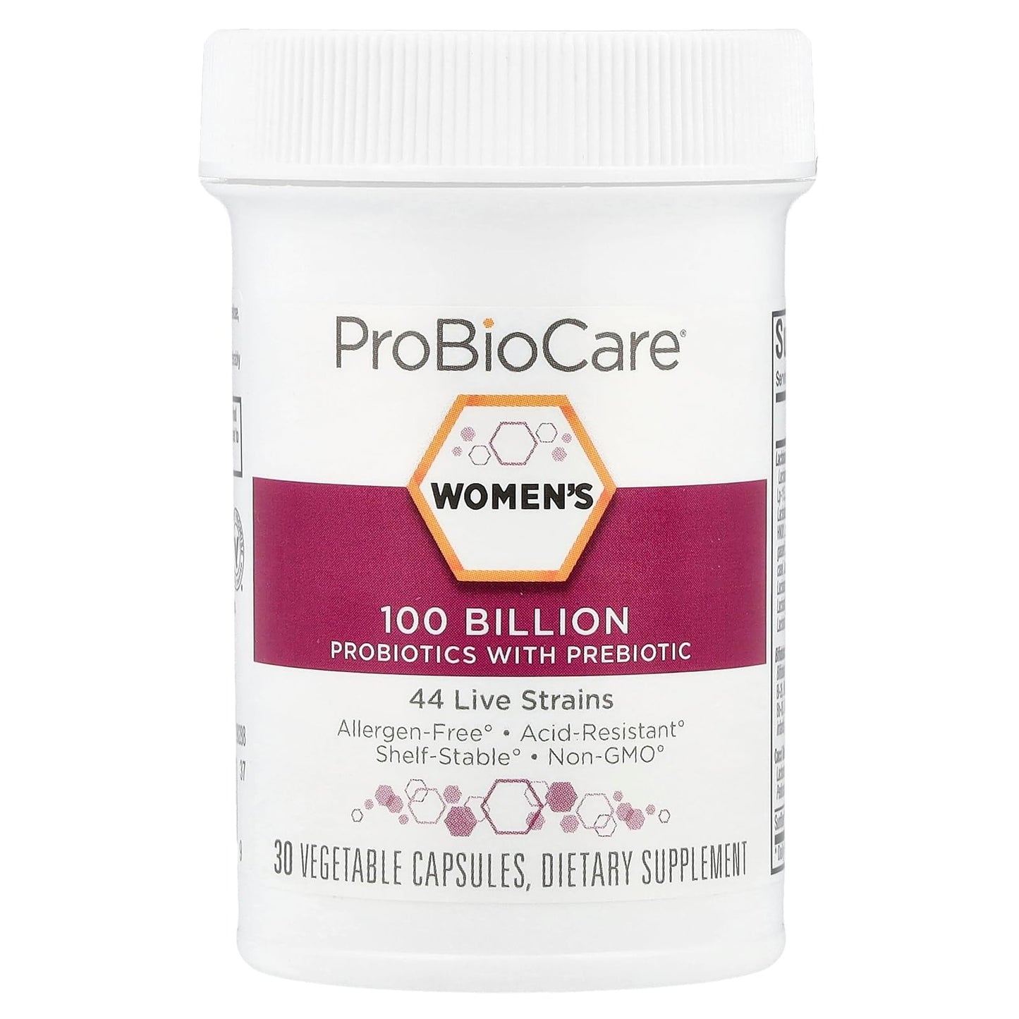ProBioCare Probiotics for Women 100 Billion CFU Multi-Strain Capsules 30 Count