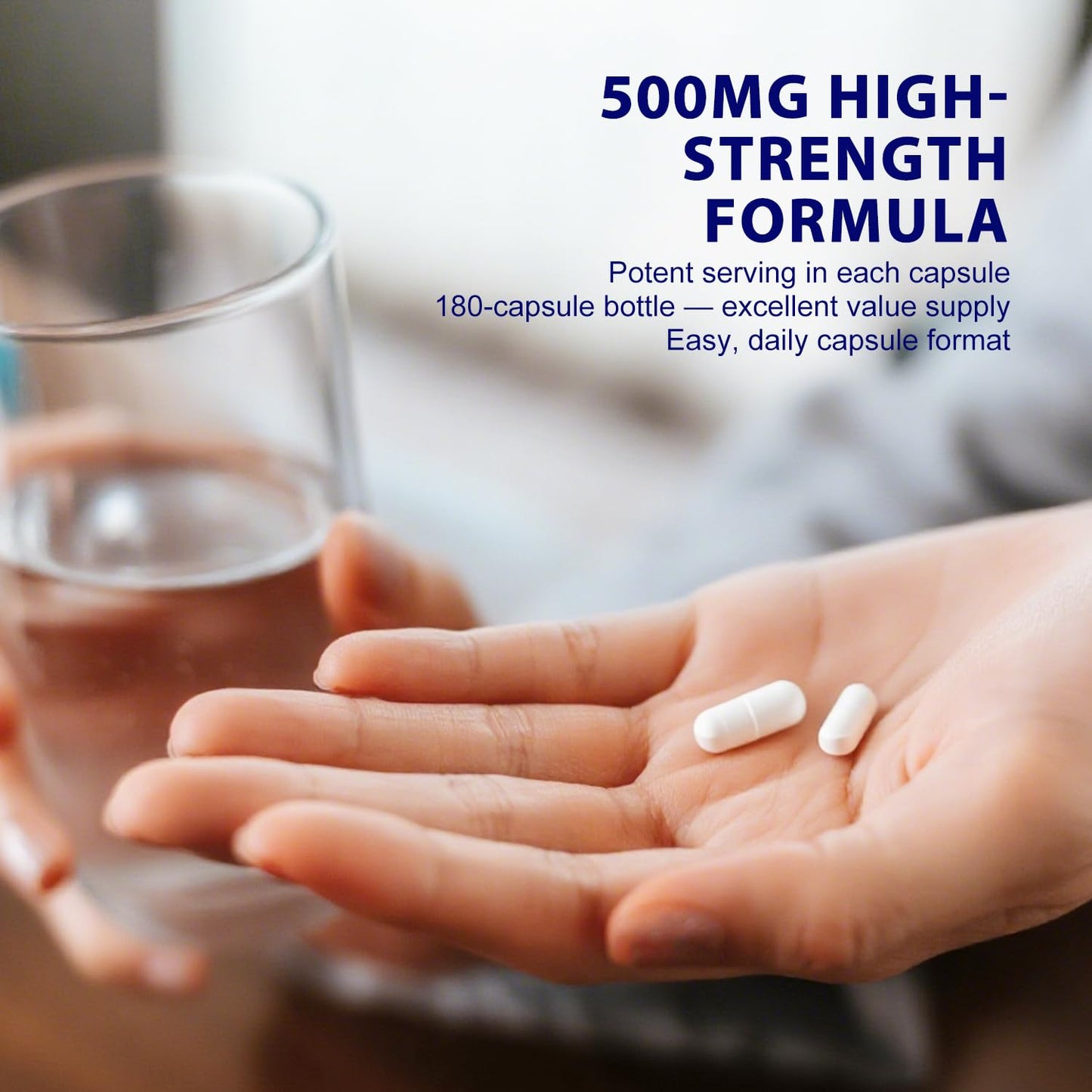 Heivy L-Tyrosine 500mg Amino Acid Supplement Focus & Mental Energy Support Capsule 180 Count