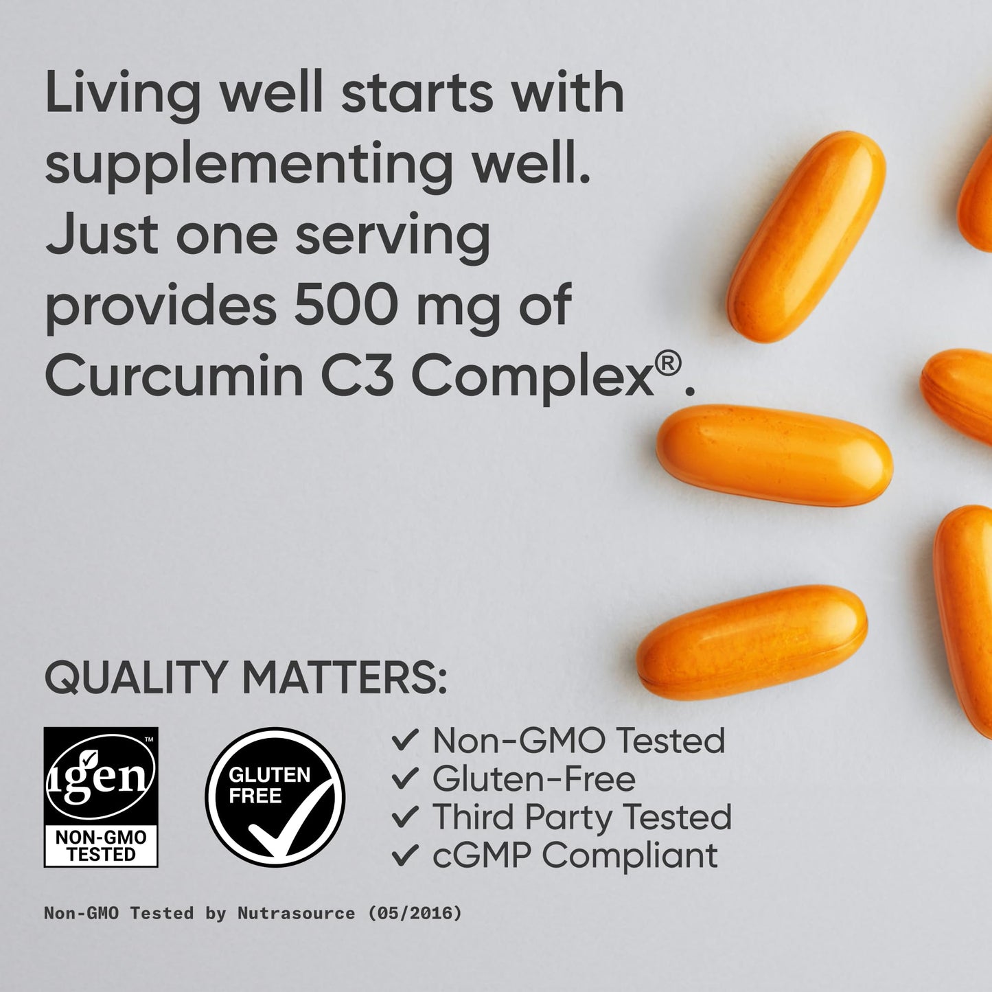 Sports Research Turmeric Curcumin C3 Complex with BioPerine Black Pepper Extract & Organic Coconut Oil - Standardized 95% Curcuminoids Softgels, 60 Count