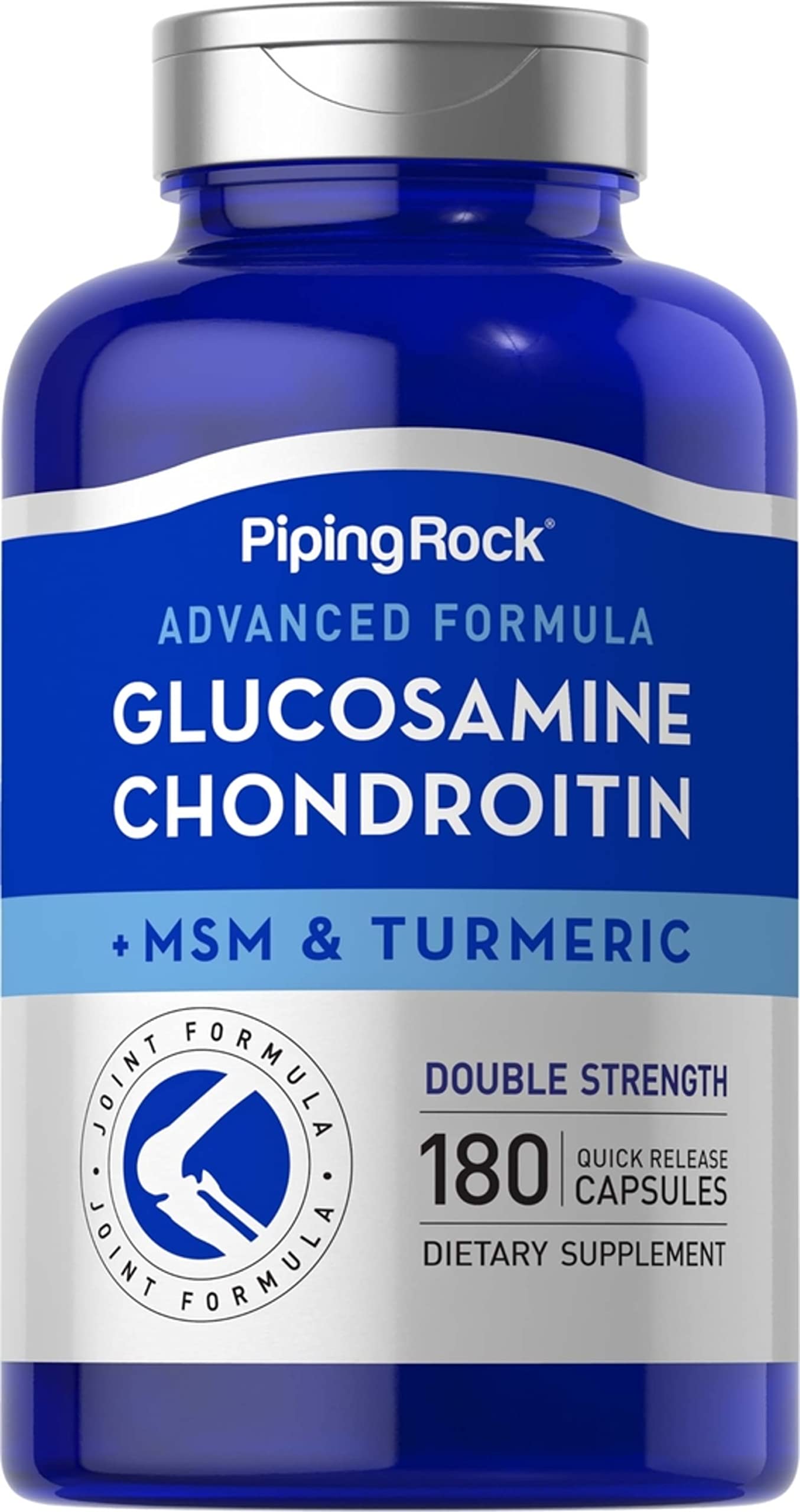 Piping Rock Glucosamine Chondroitin MSM and Turmeric 180 Capsules