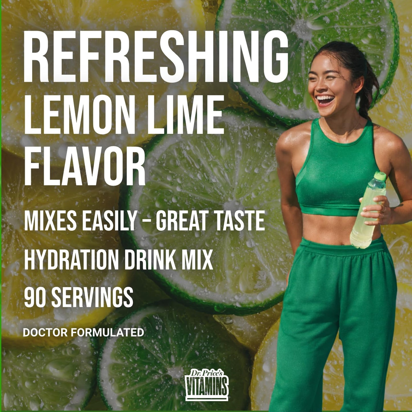 Dr. Price's Vitamins Electrolytes Powder Sugar Free Lemon Lime (8.5)