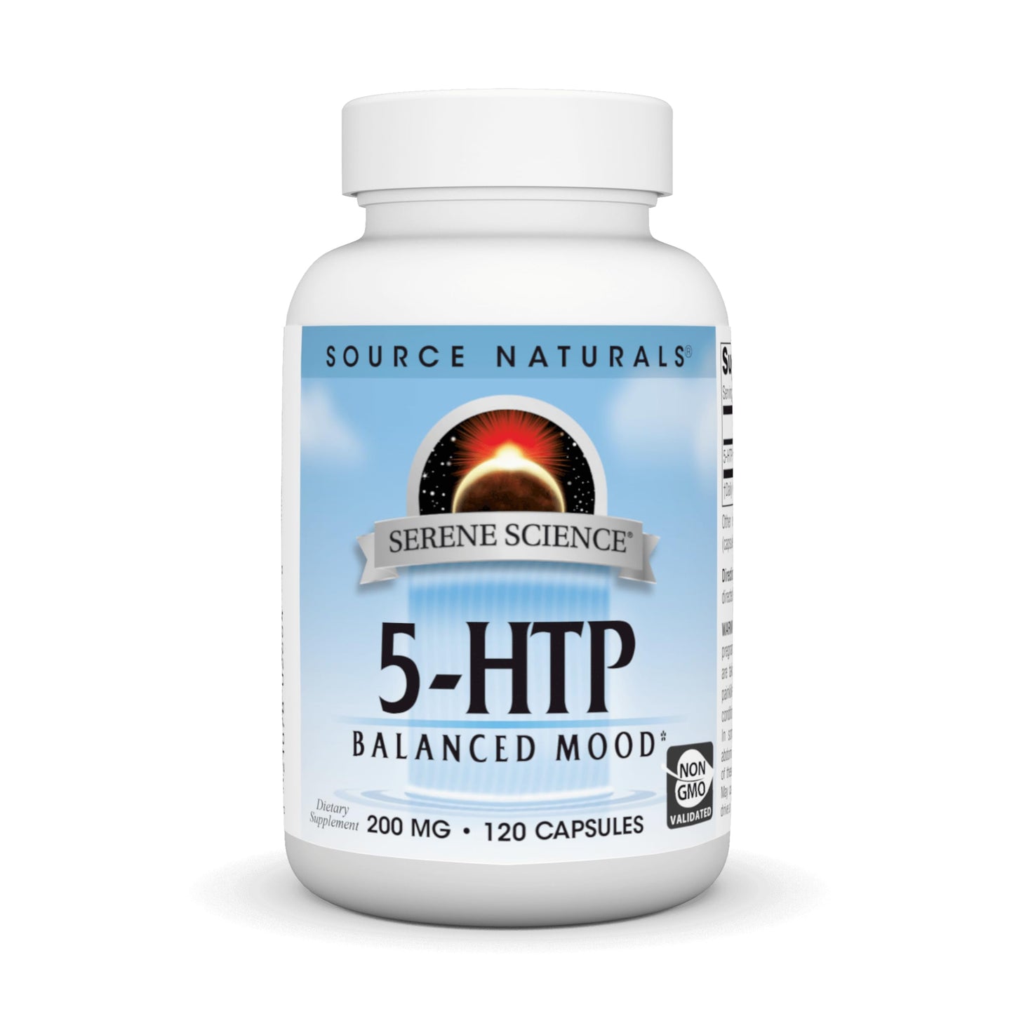Source Naturals Serene Science 5-HTP, Balanced Mood*, Non-GMO Dietary Supplement, 200 mg, 120 Capsules