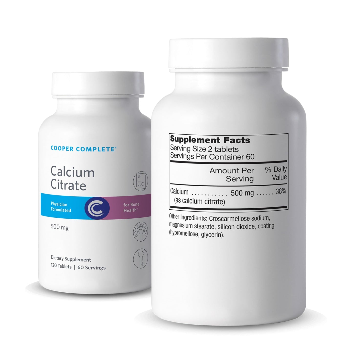 Cooper Complete Calcium Citrate 500 mg Tablets 120 Count