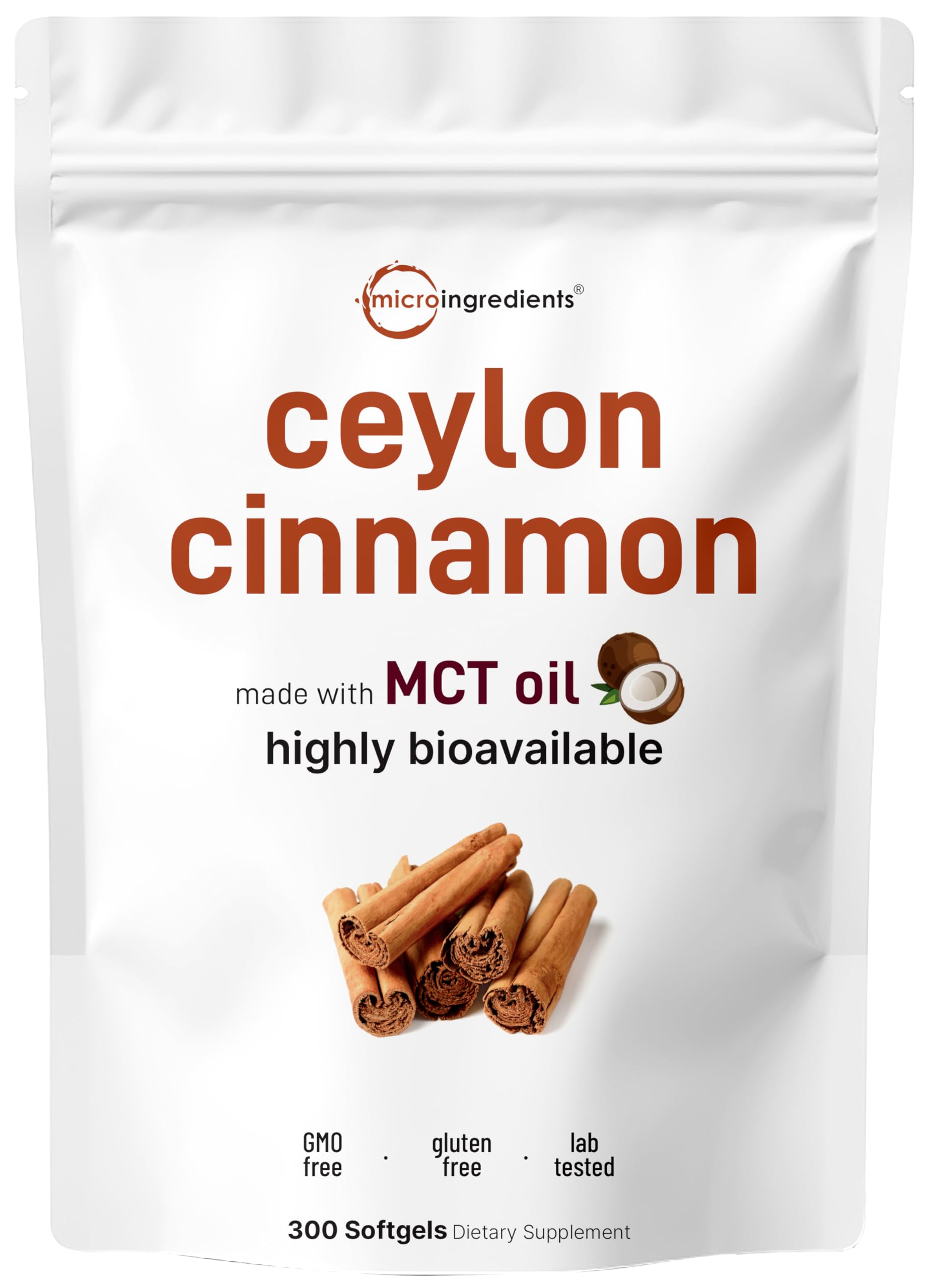 Micro Ingredients Ceylon Cinnamon Softgels 300
