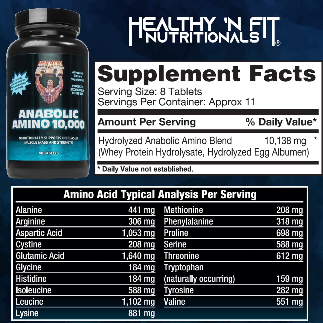 Healthy 'N Fit Amino 10,000 Tablets 90