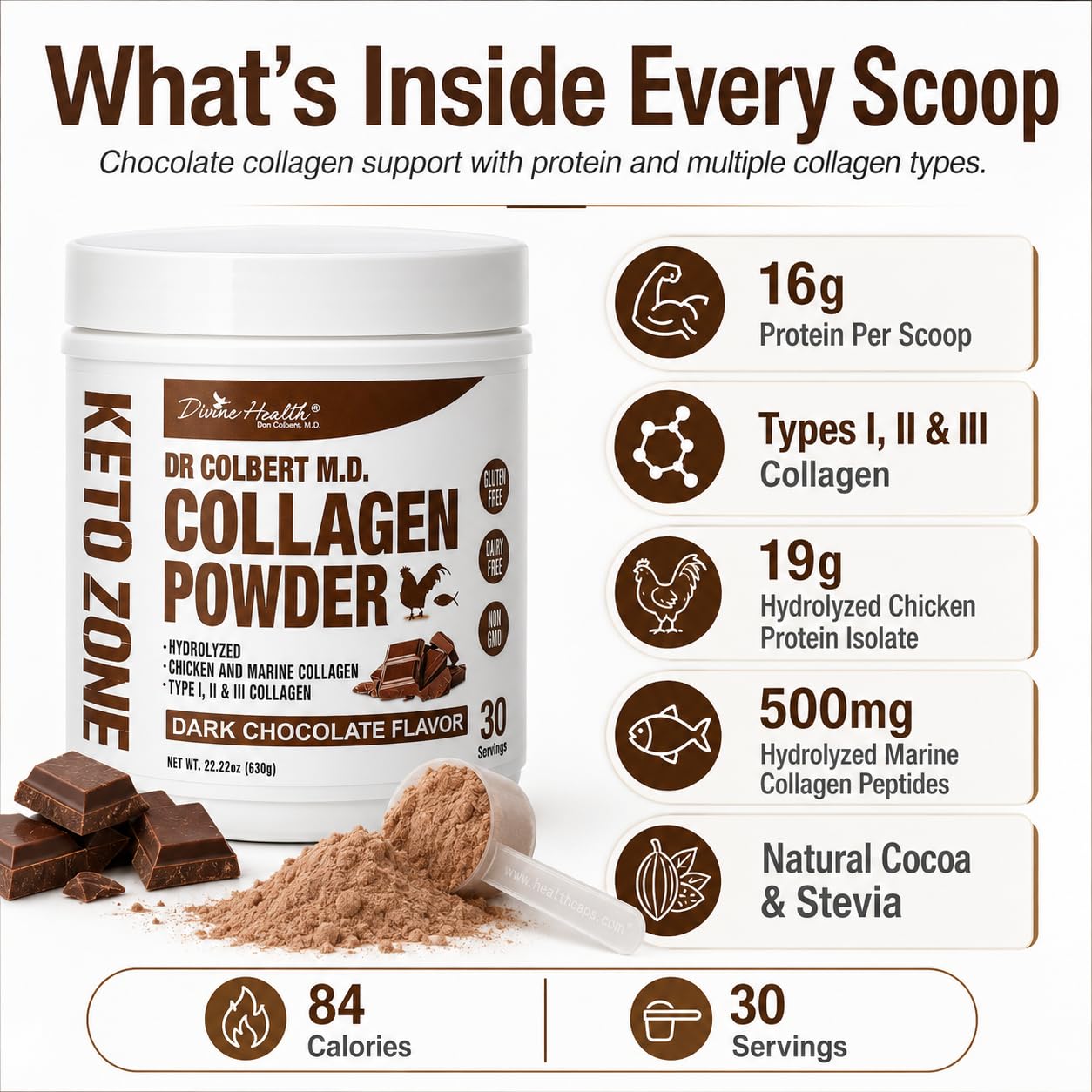 Divine Health Hydrolyzed Collagen Powder 22.22 oz
