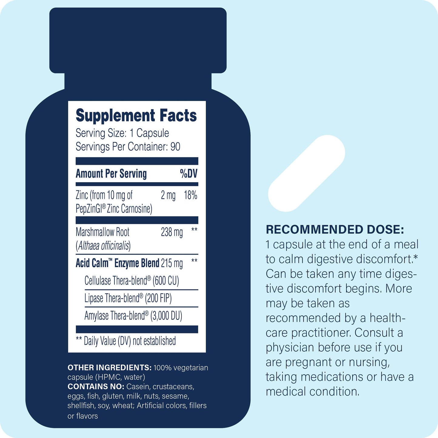 Enzyme Science Acid Calm Capsule 90 Count