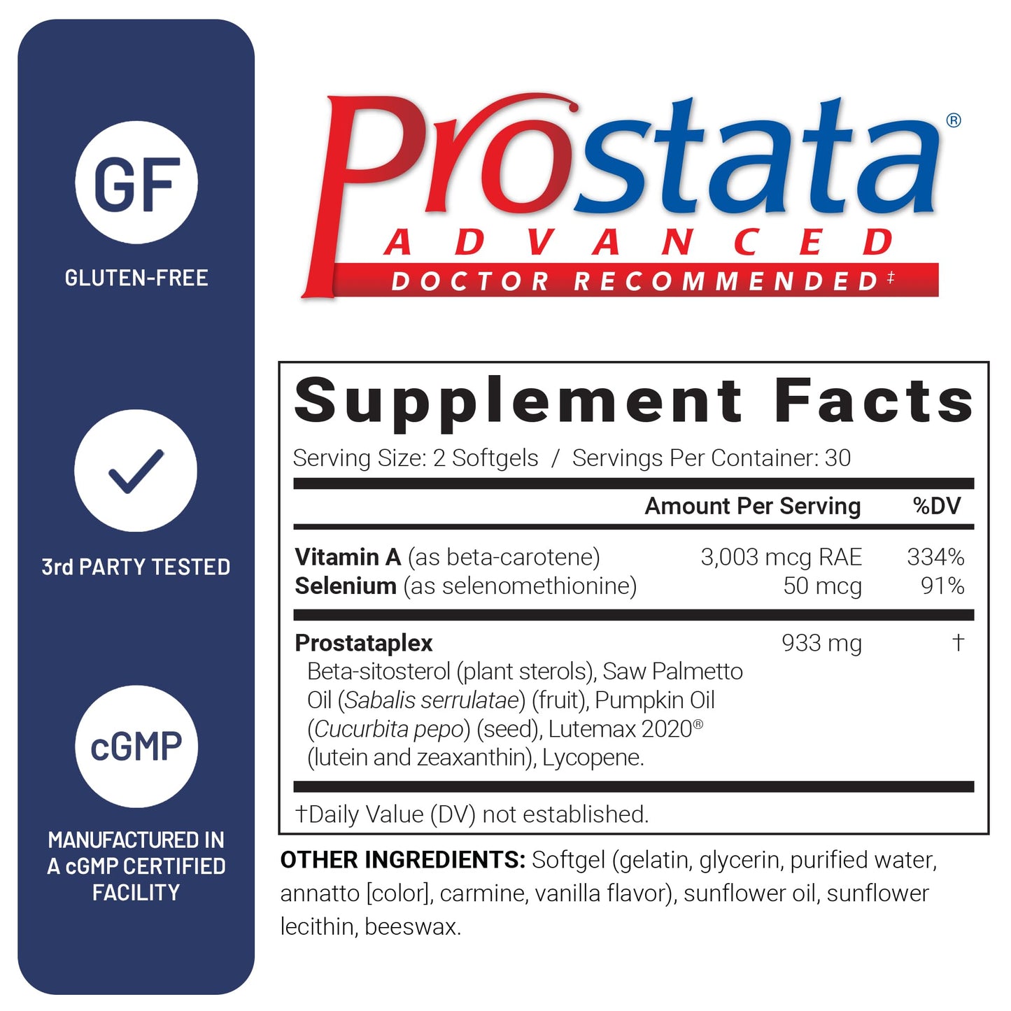 U.S.DOCTORS'CLINICAL Prostata Prostate Supplement for Men Softgels 60