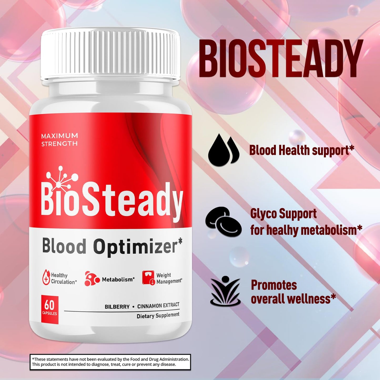 Flex University Biosteady Blood Optimizer Capsule 300 Capsules