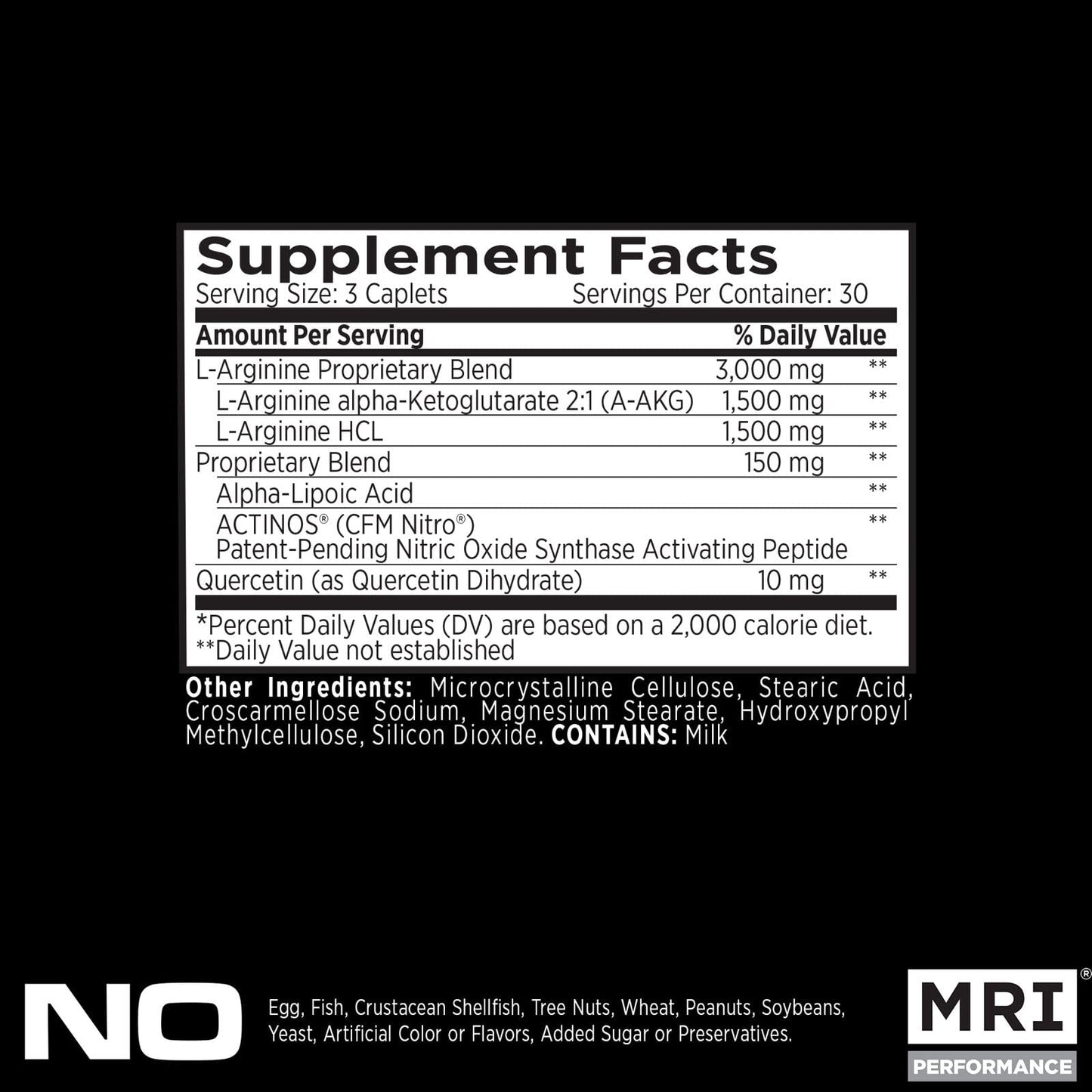 MRI Performance NO2 Nitric Oxide Booster Caplets 90 Count