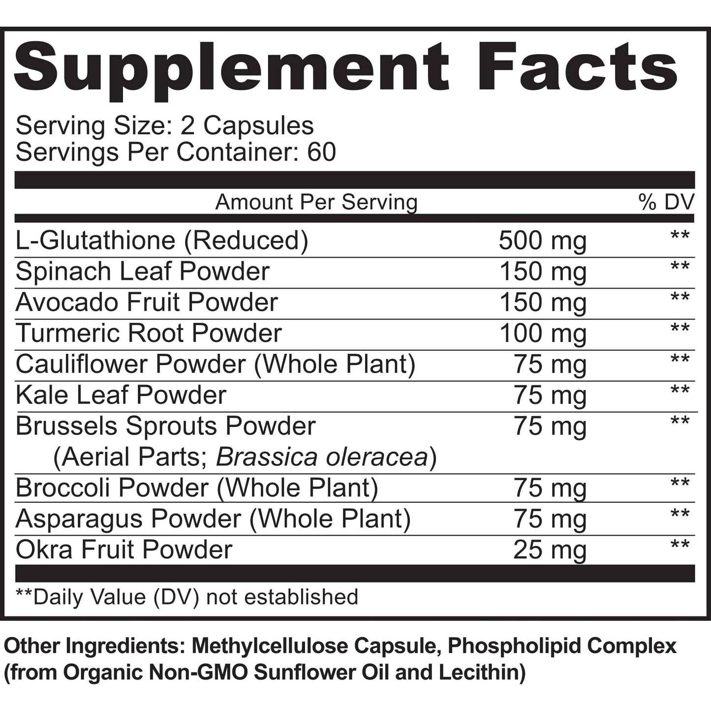 MoxyVites Liposomal Glutathione 500mg Capsule 120 Count