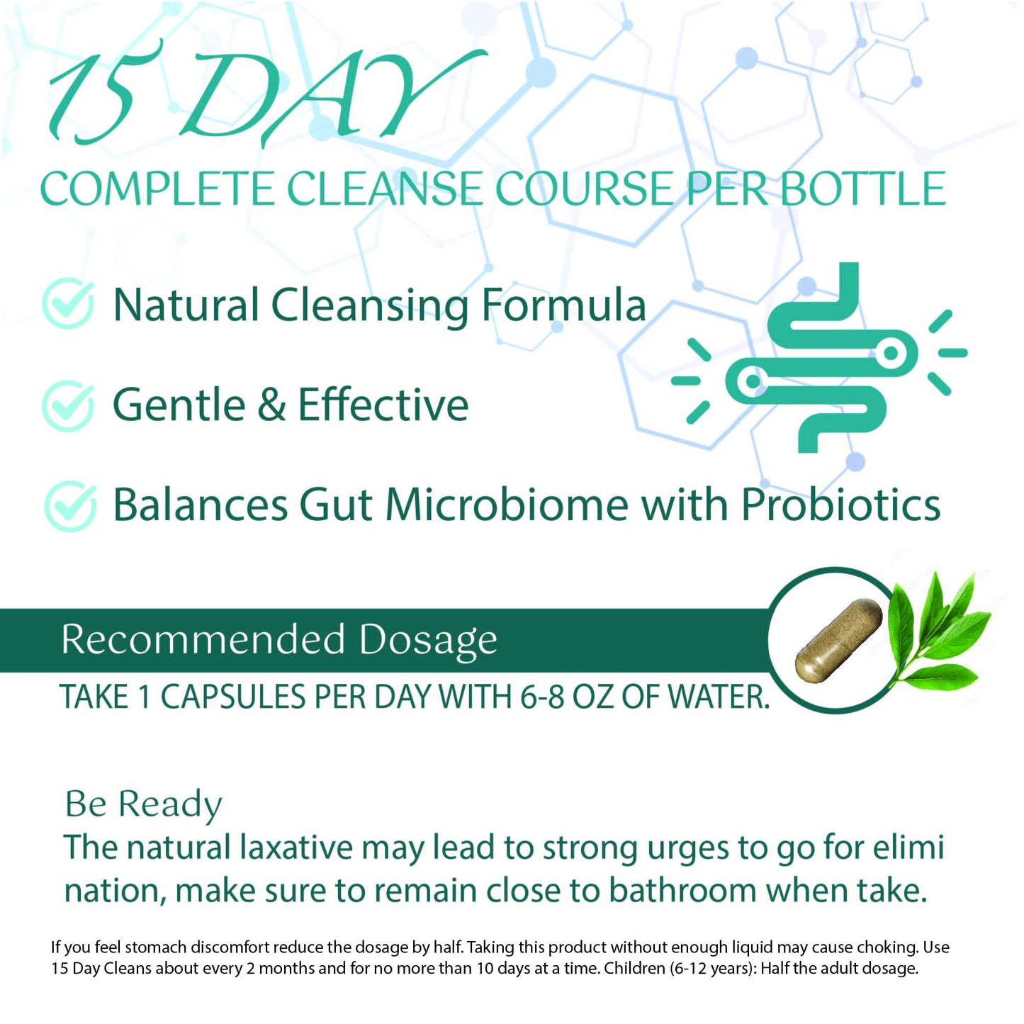 Nature4U 15 Day Cleanse Gut Support Detox Capsule, 1 Capsule