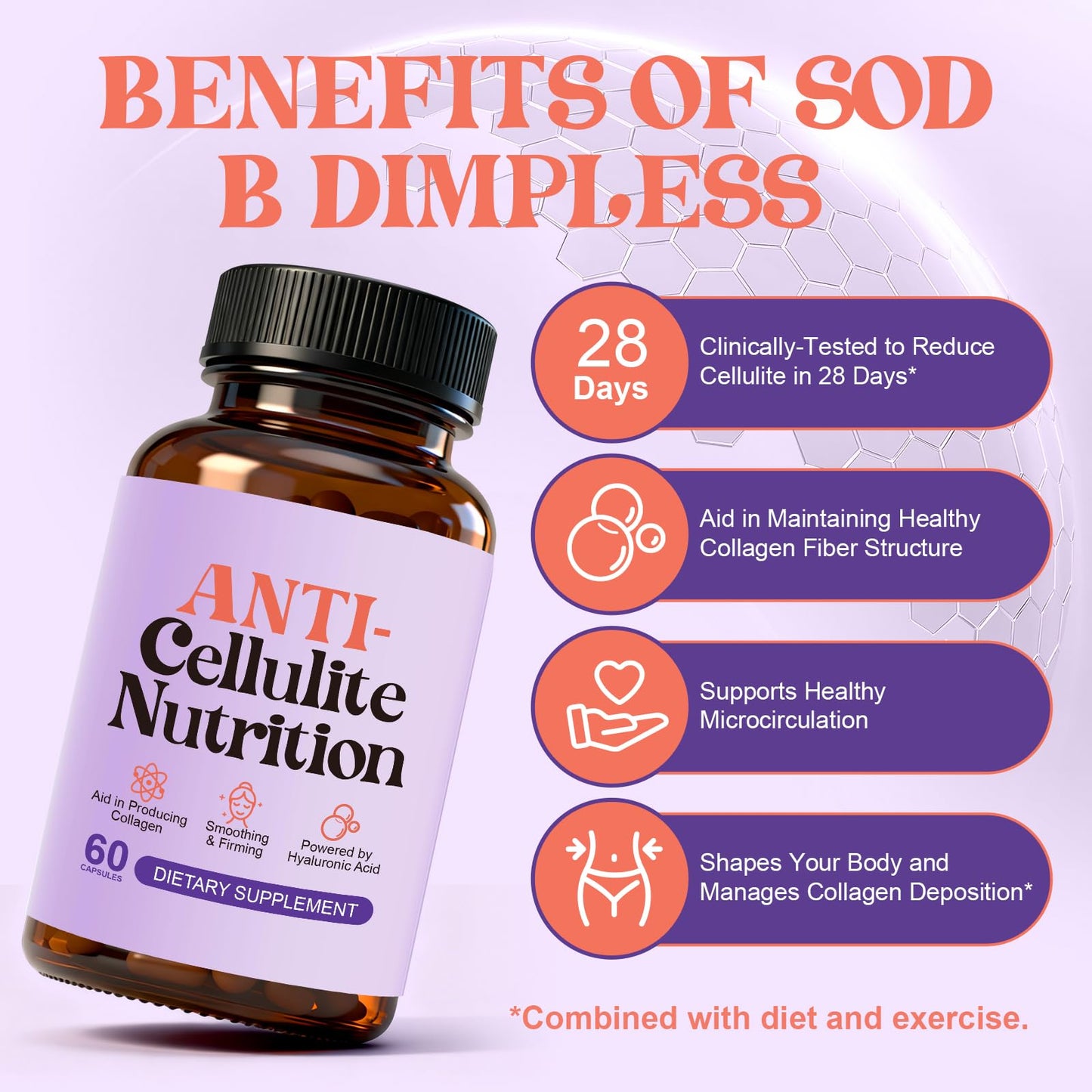 DSFGHJE Cellulite Remover for Legs, Anti-Cellulite Capsules, 60 Capsules