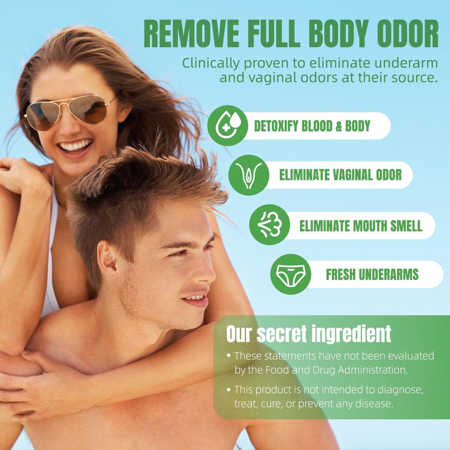 Blltzzz Newpie Body Deodorizing Supplement Chlorophyll Capsules for Skin Odor, Fresh Breath & Gut Odor Control for Men & Women | Vegan with Parsley Leaf Green Tea, Gluten Free, 60 Capsules