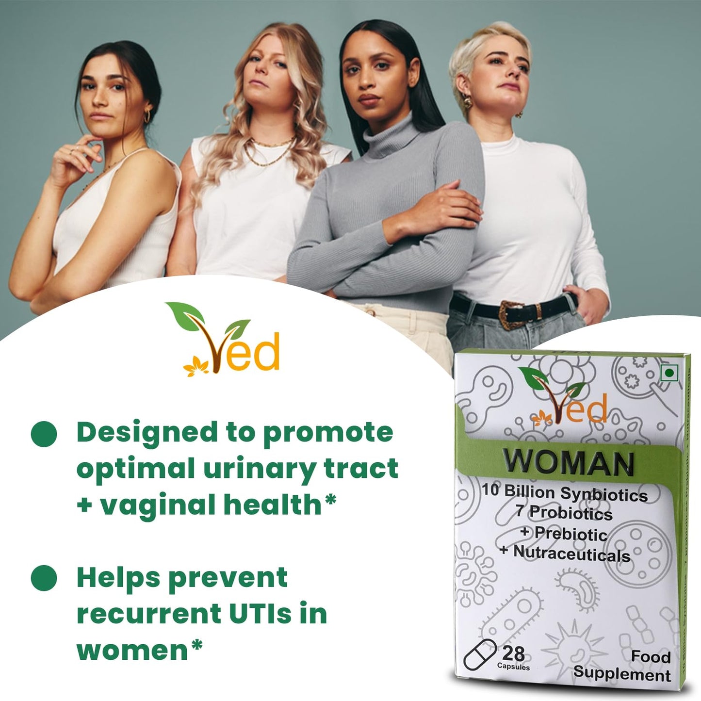 Ved Woman Probiotics and Prebiotics Capsules 28 Count