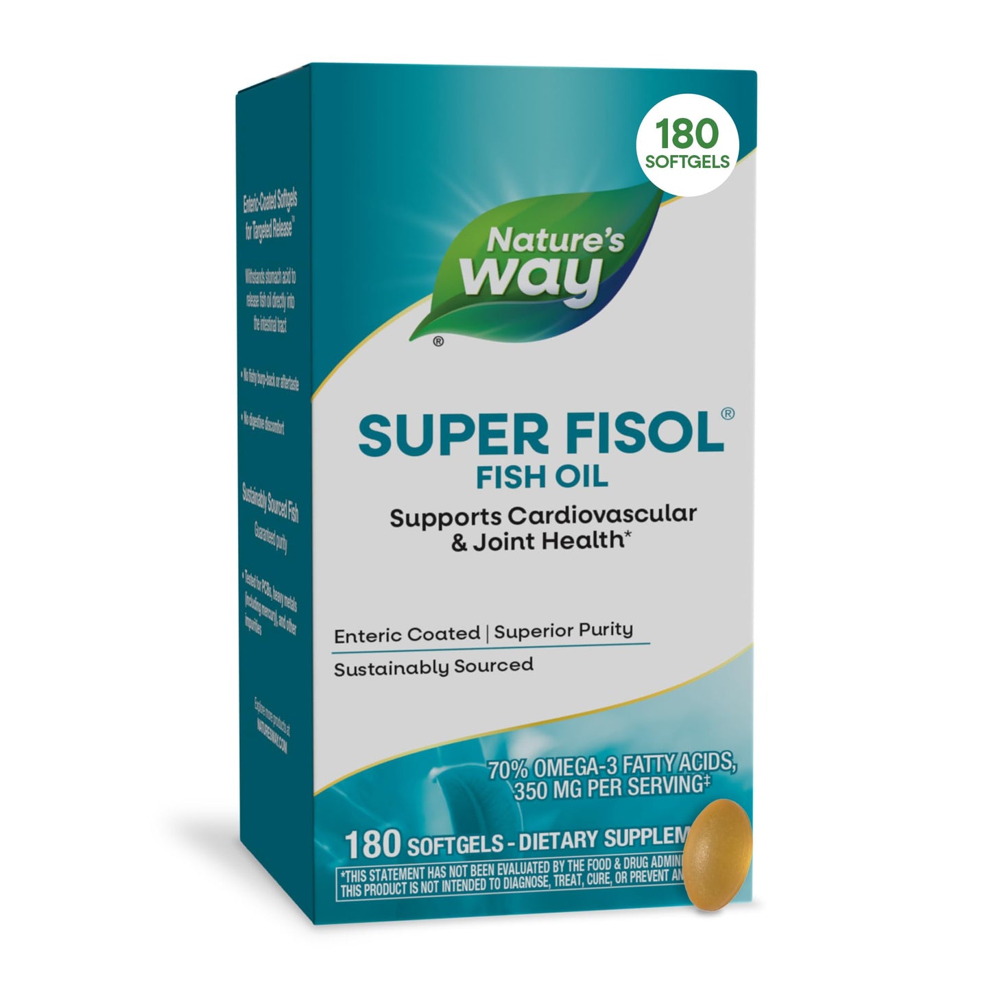 Nature's Way Super Fisol Fish Oil 180 Softgels