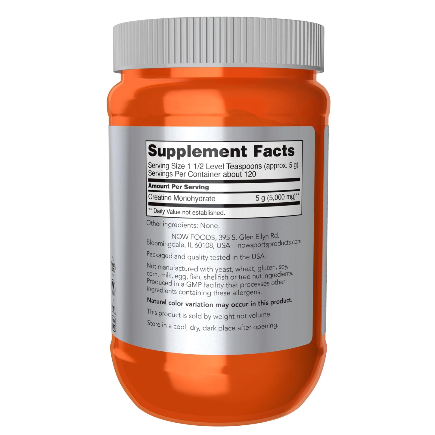 NOW Foods Creatine Monohydrate Powder, 21.2-Ounce