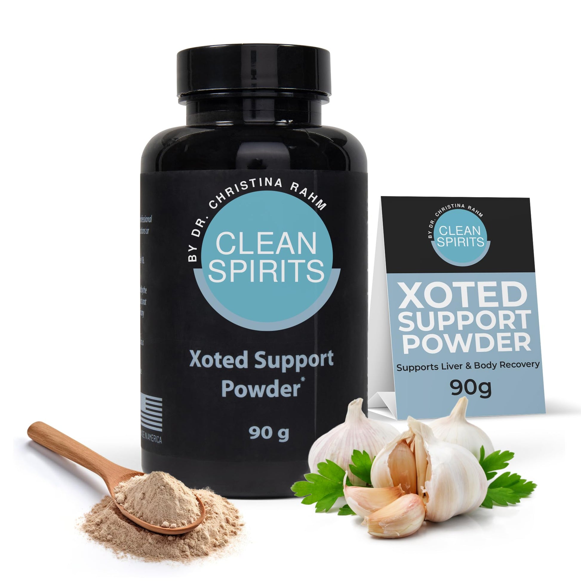 CLEAN SPIRITS BY DR. CHRISTINA RAHM Xoted Support Powder for Hangover Relief & Liver Support, 3.17 Ounce