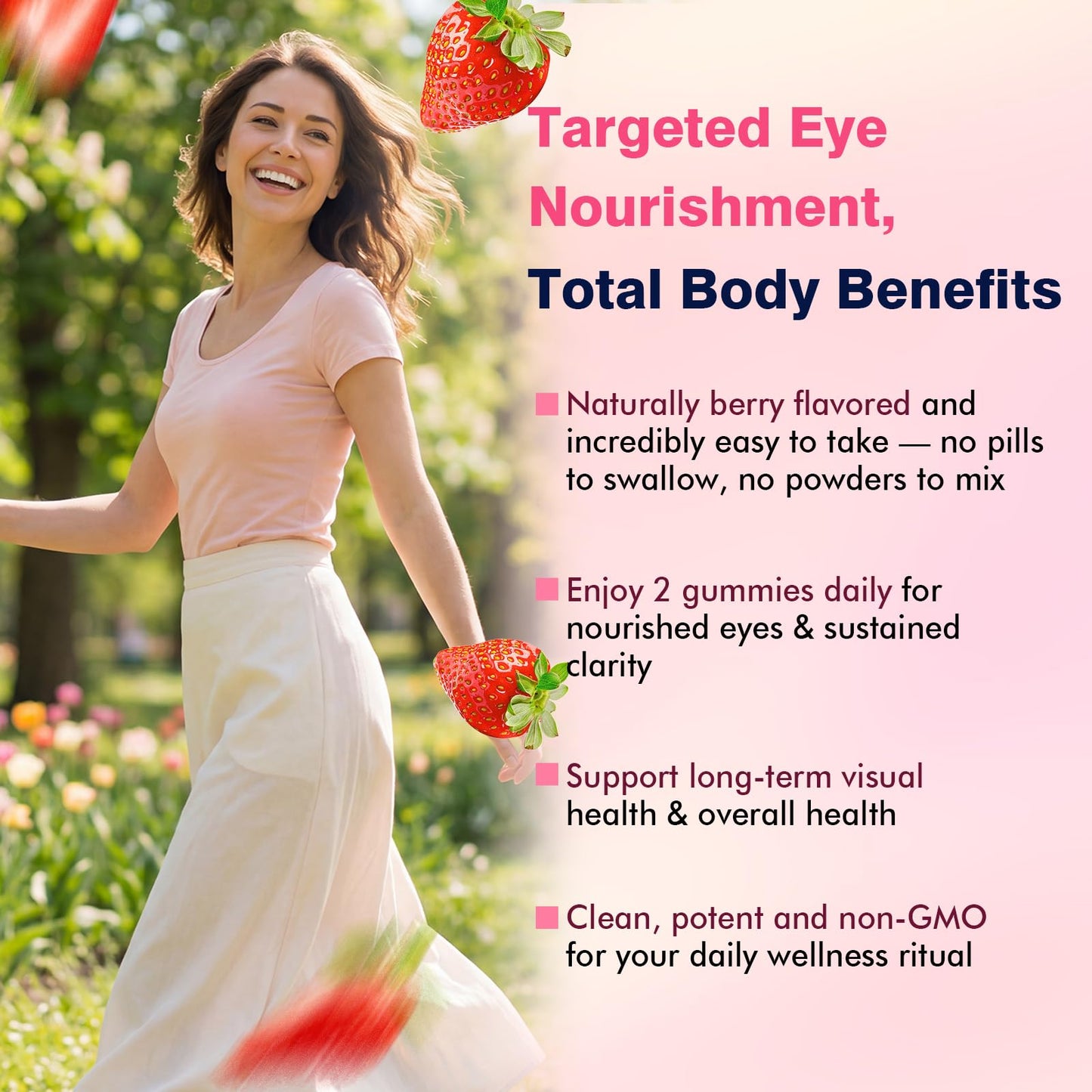 AuraraNeNourish AREDS 2 + Advanced Macular Health 22-in-1 Eye Vitamin & Mineral Supplement with Zeaxanthin, Zinc & Vitamin C Gummies, 120 Count