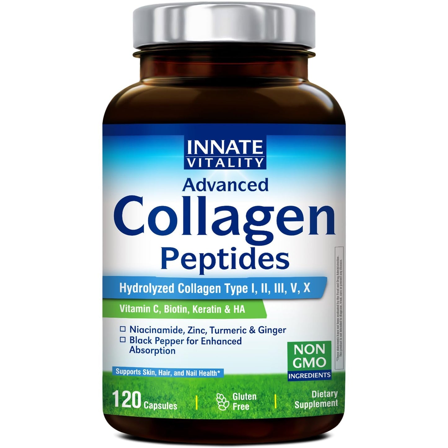 Innate Vitality Collagen Peptides for Women & Men Capsules 120 Count