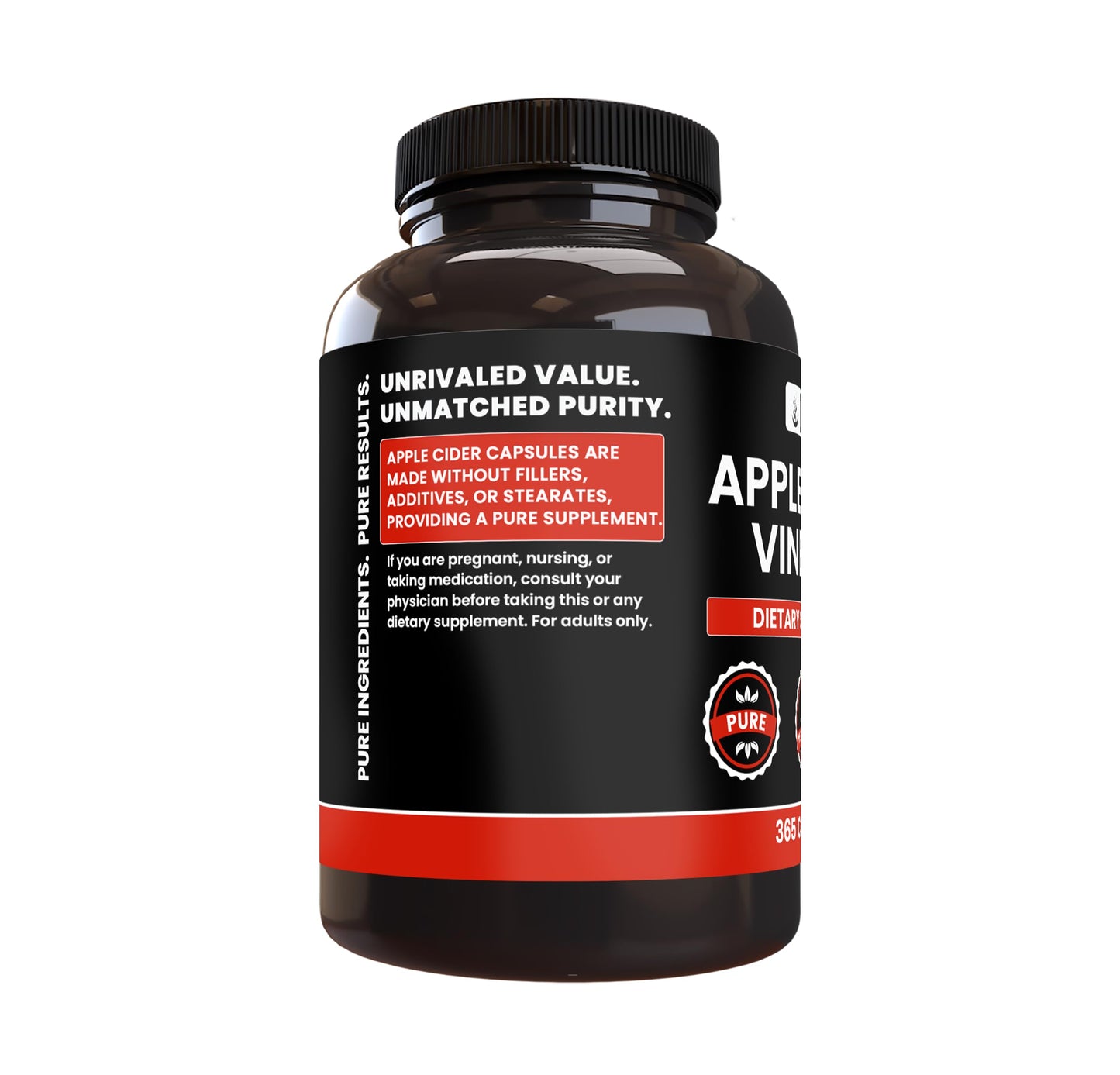 Pure Original Ingredients Apple Cider Vinegar, 365 Capsules