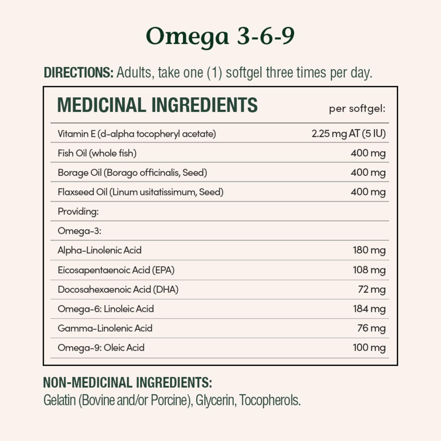 Nature's Bounty Omega-3-6-9 1200mg Softgels, 200 Count