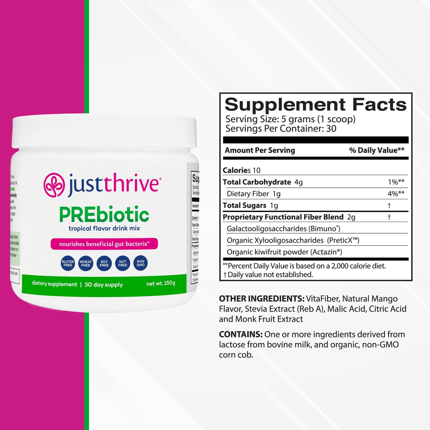 Just Thrive Prebiotic Powder 150 g