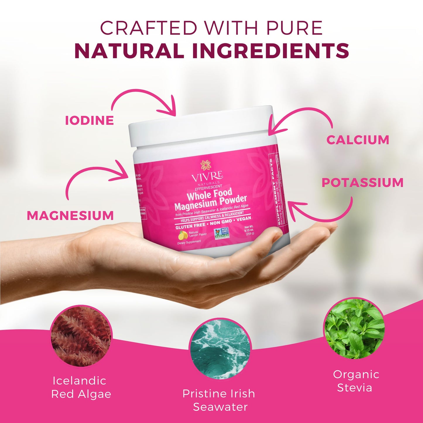 Vivre Naturals Whole Food Magnesium Powder 9.13