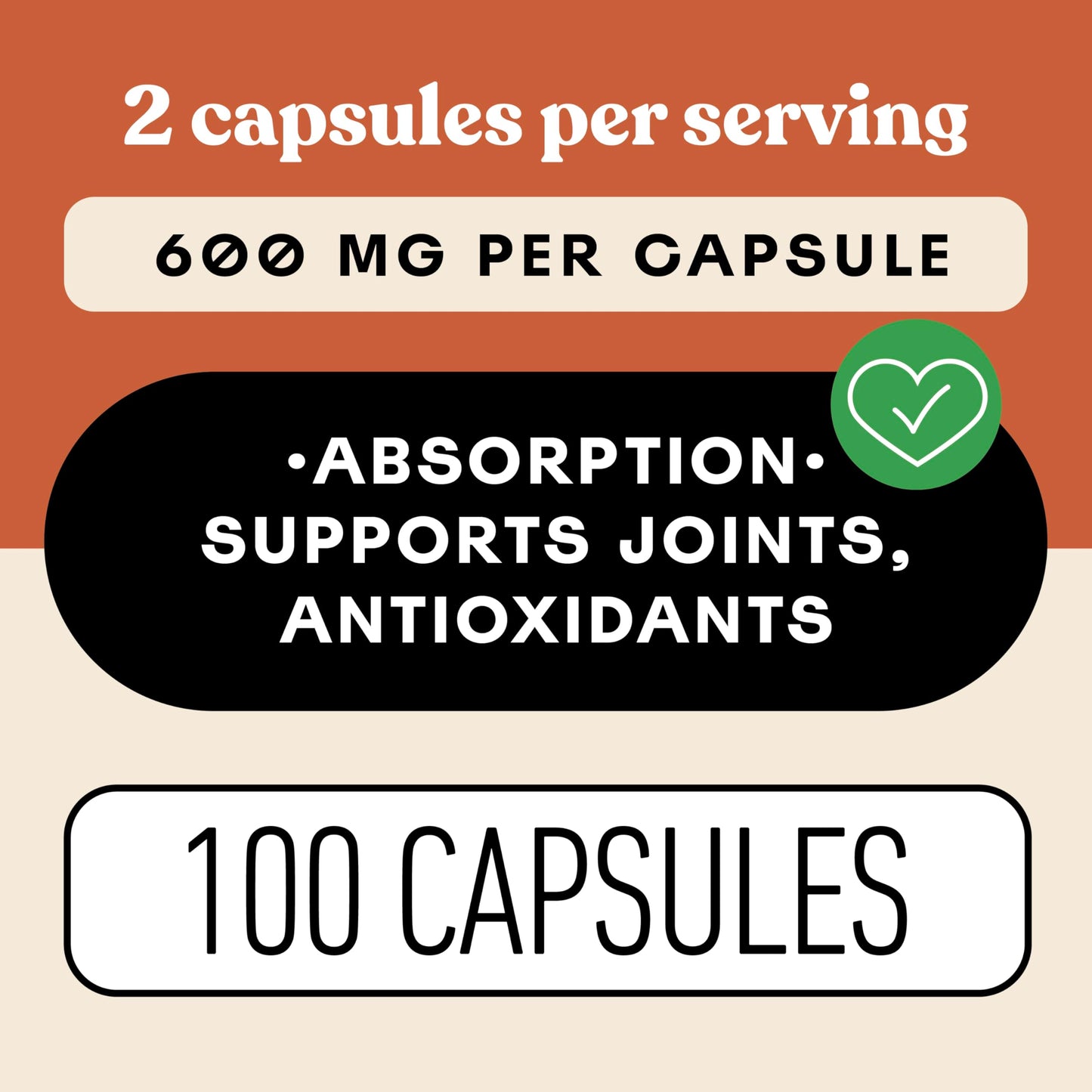 Complete Natural Products Organic Turmeric with Piperine 600mg Capsules, 100 Count