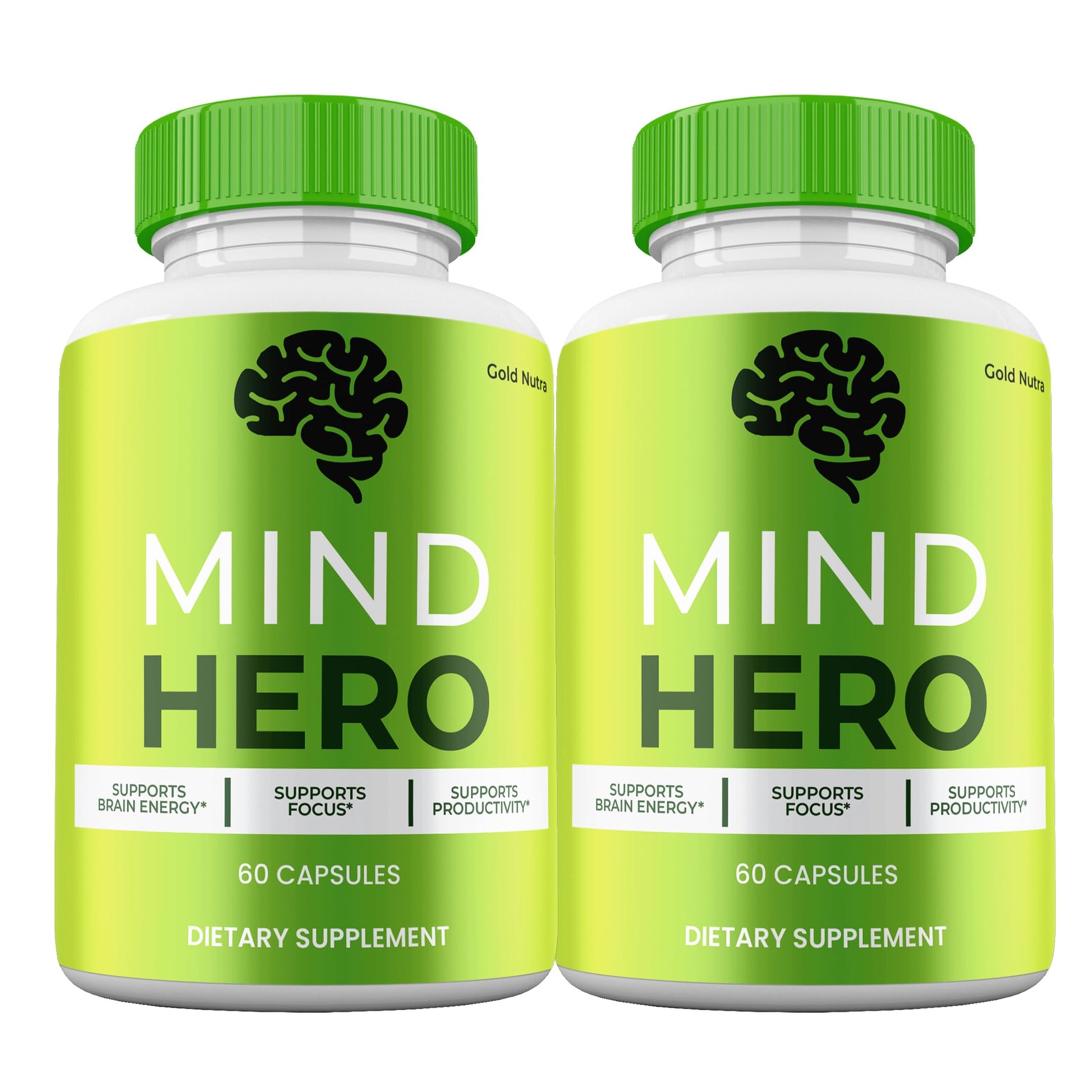 Gold Nutra Mind Hero Supplement Capsule, 2 Pack