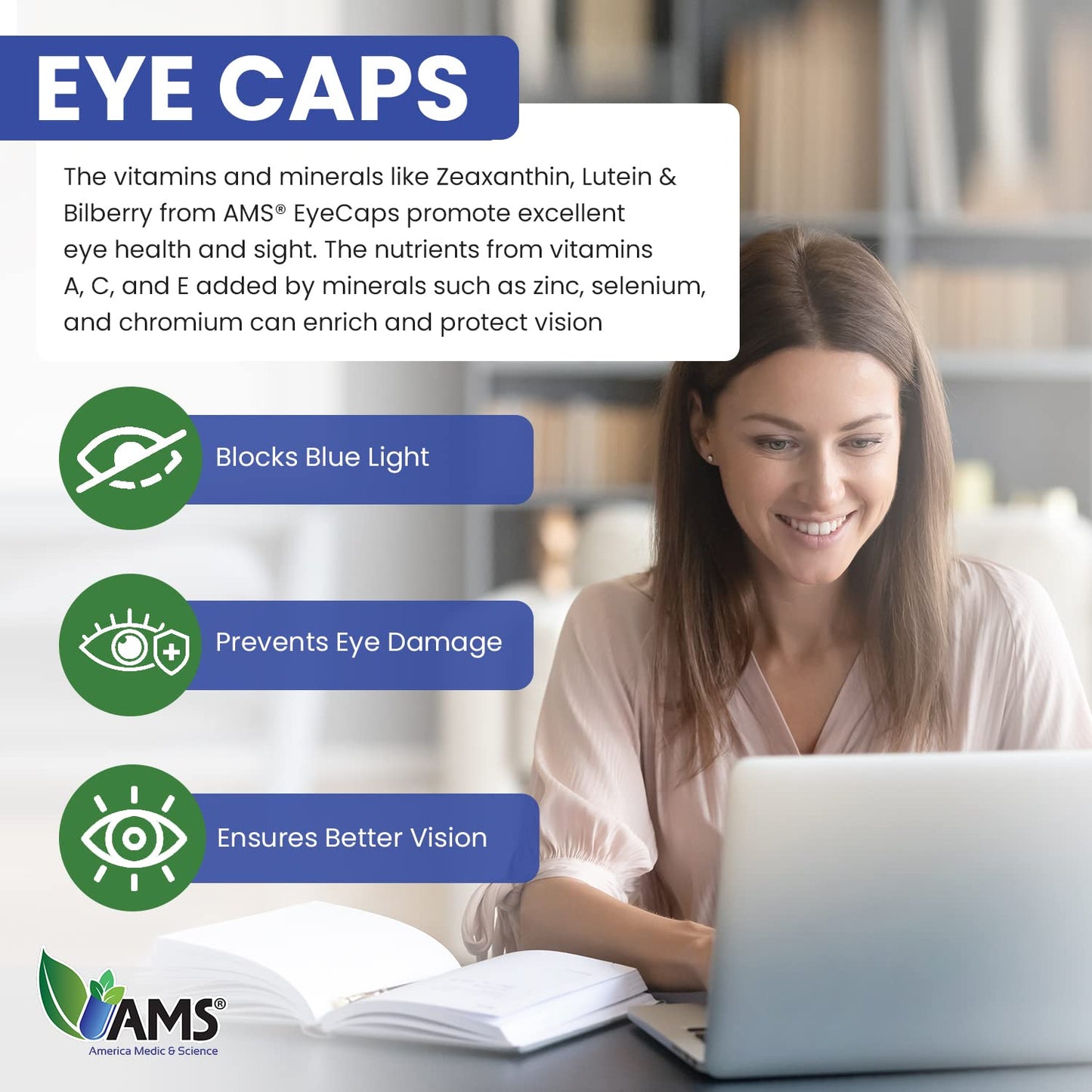 America Medic & Science EyeCaps Caplets 30 Count