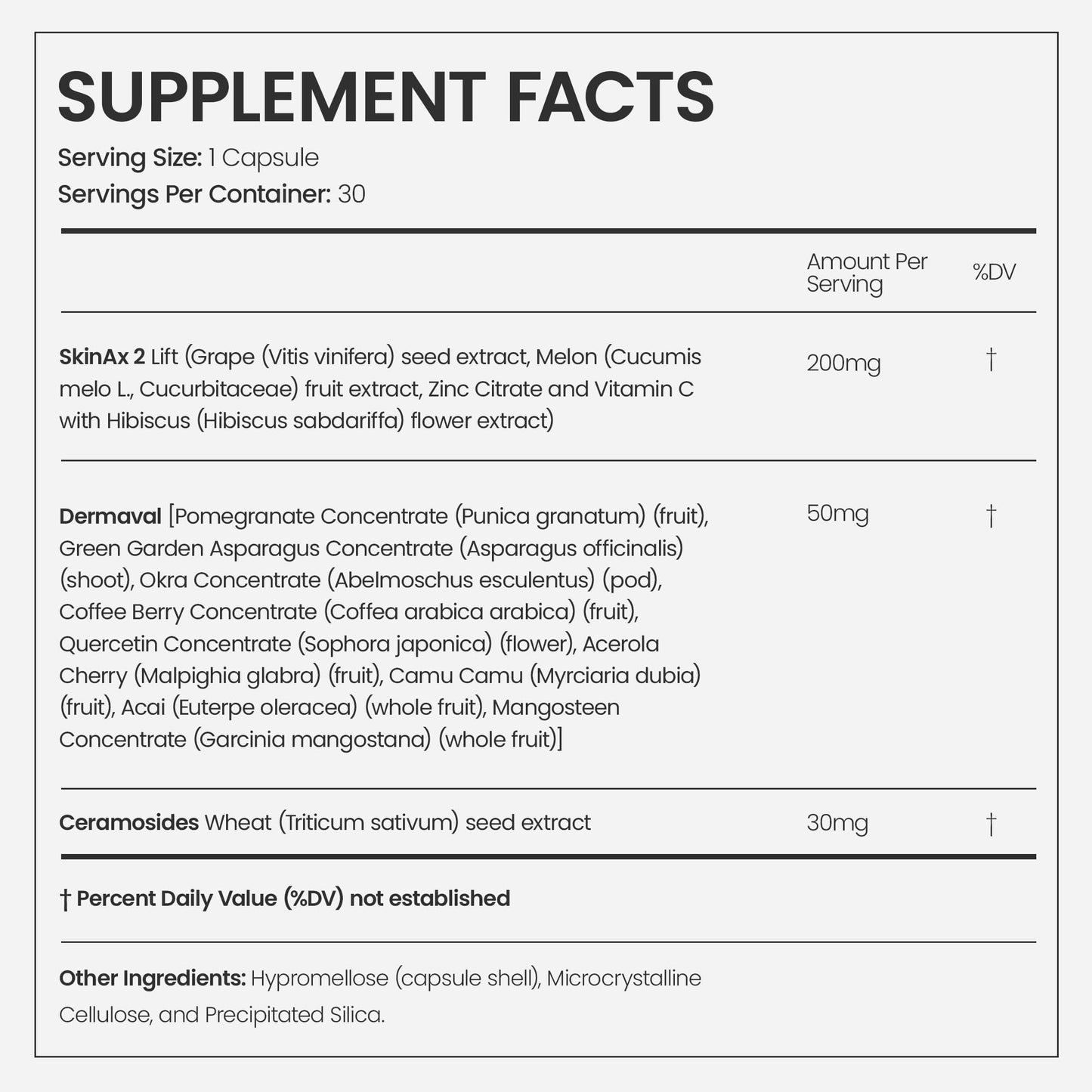 O'blossom Super Skin Beauty Supplement with SkinAx2 Capsules, 30