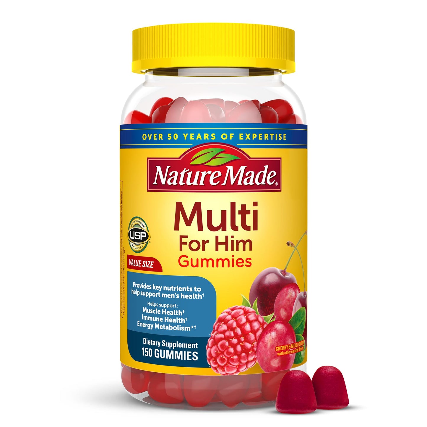 Nature Made Multi for Him Multivitamins Gummies, 150 Gummies