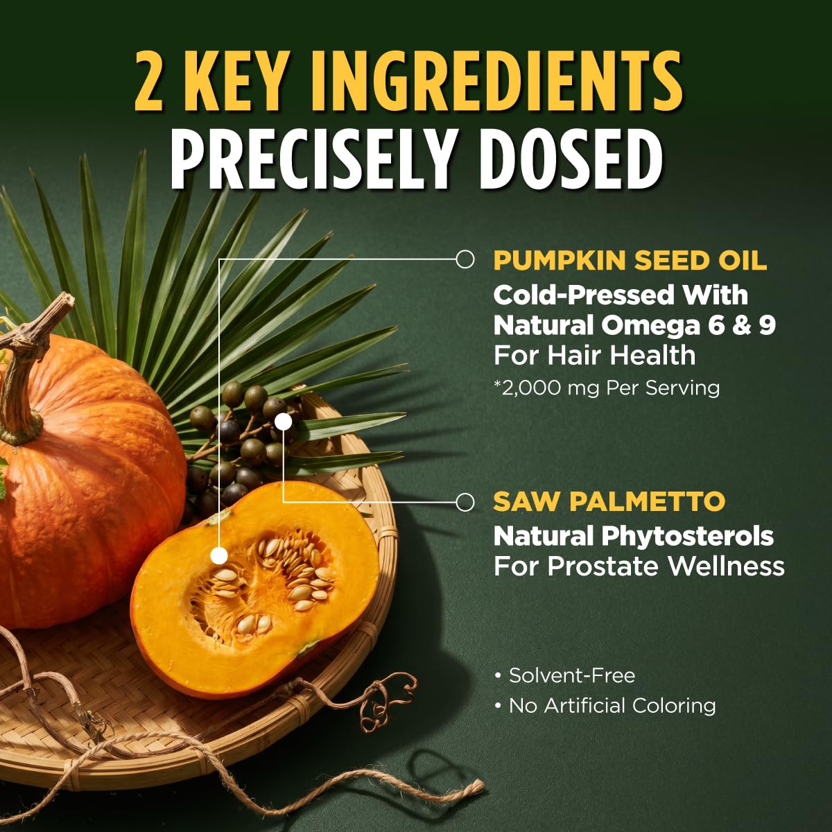 Gya Labs Pure Cold Pressed Pumpkin Seed Oil Capsules 2000 mg, 80 Count