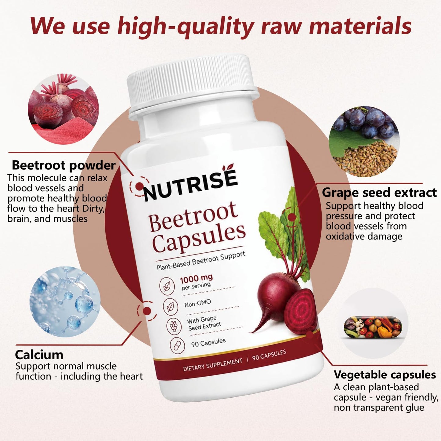 SIZRCSM Nutrise Beetroot Capsules 90 Count