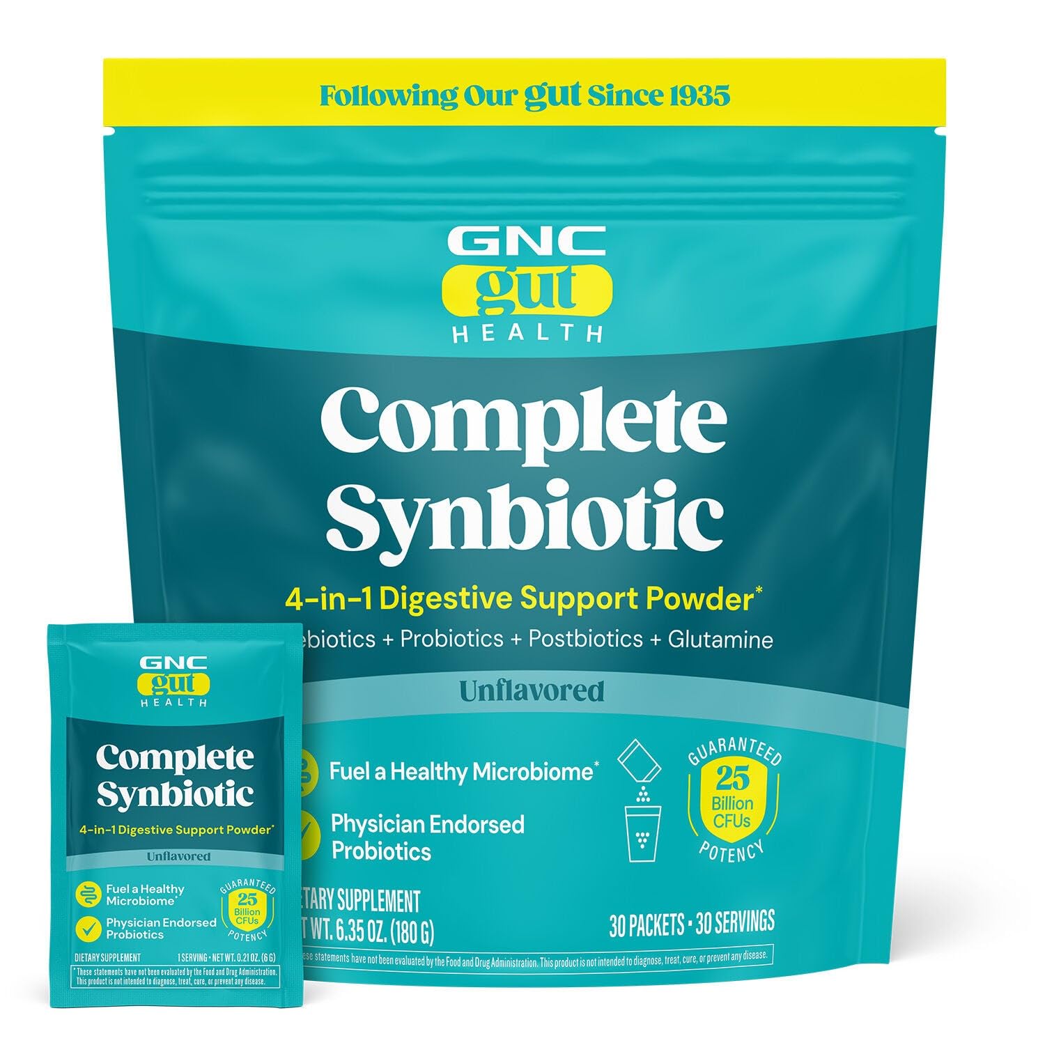 GNC Complete Synbiotic 4-in-1 Digestive Support Powder, 6.35 Ounce