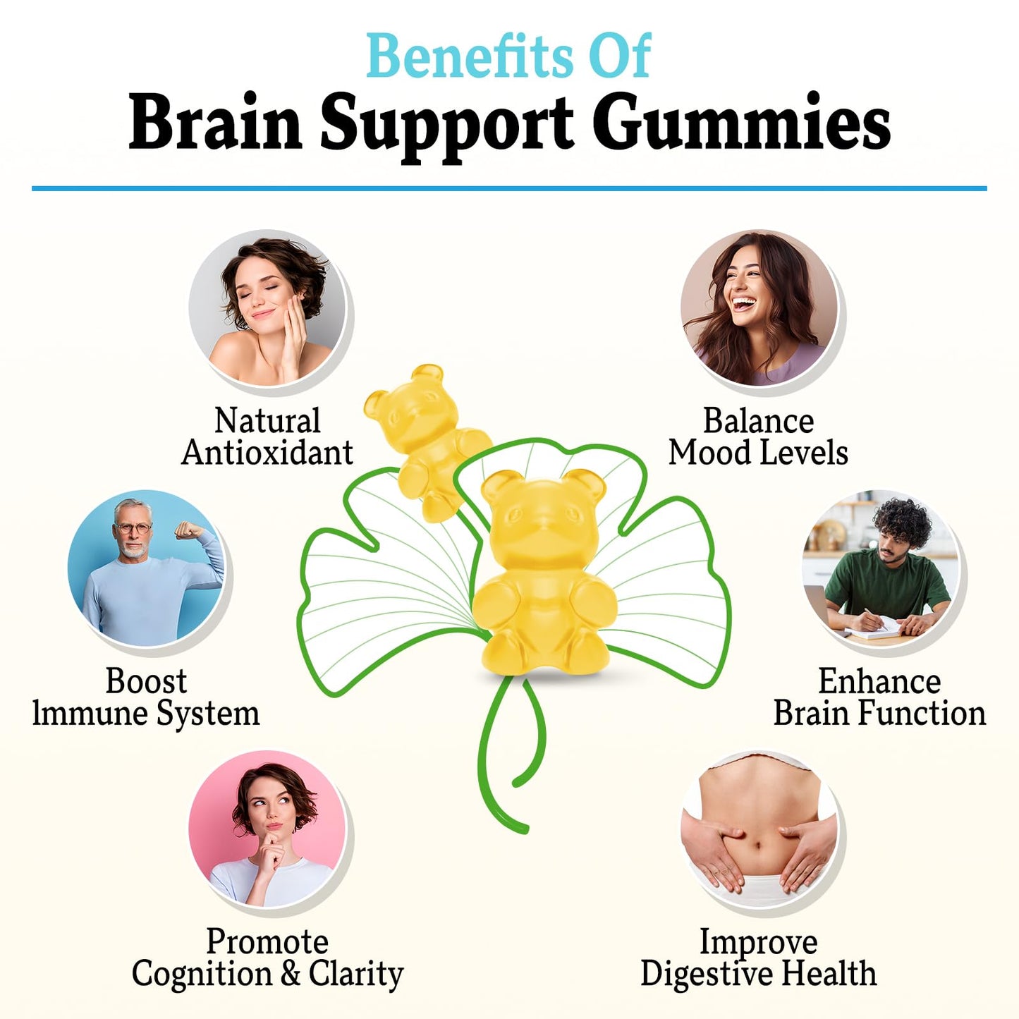 Vazatisi Ginkgo Biloba Gummies 240MG, 120 Gummies