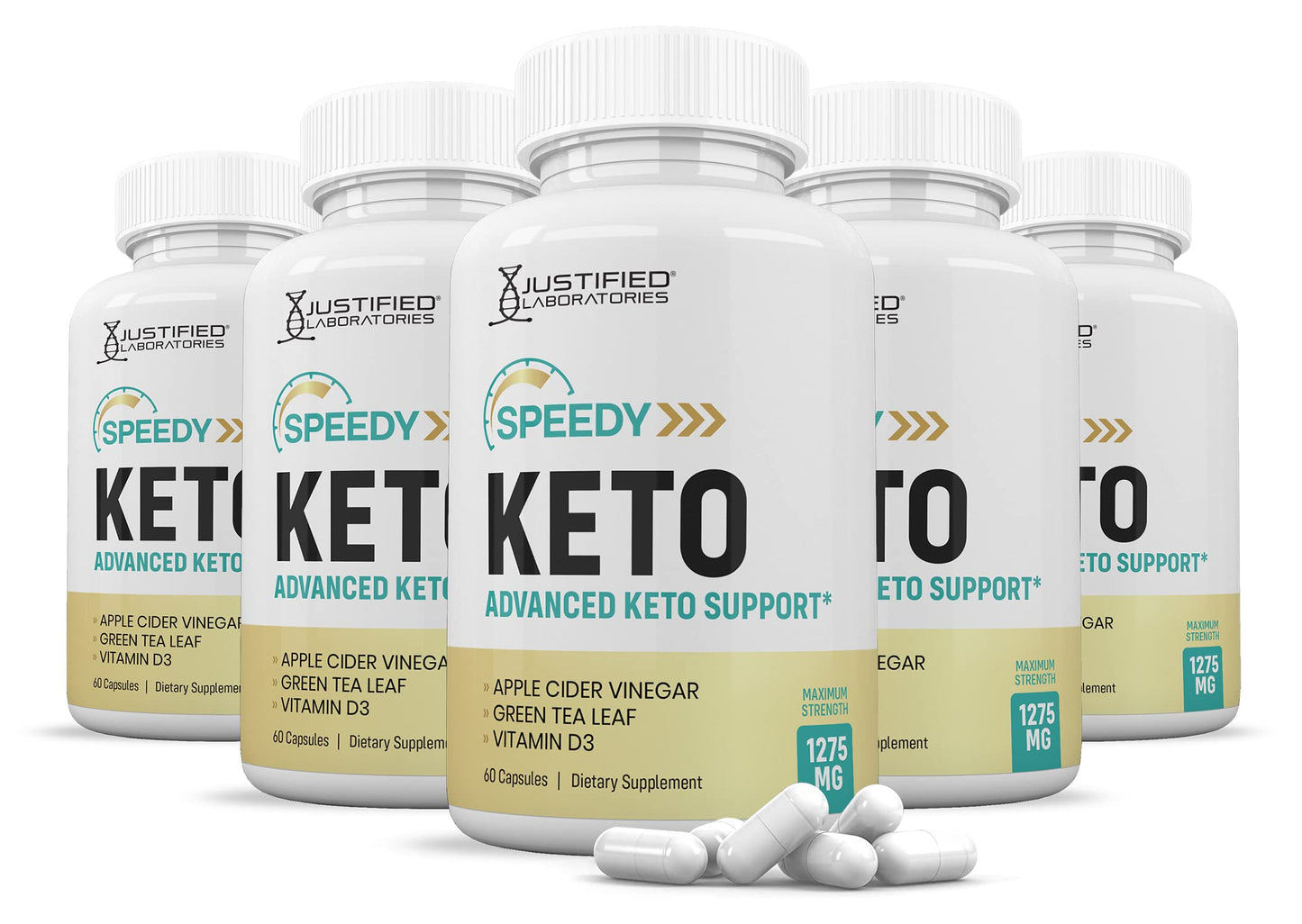 Justified Laboratories Speedy Keto ACV Pills 1275MG Formulated with Apple Cider Vinegar Keto Support Blend Alternative to Gummies Capsules 1