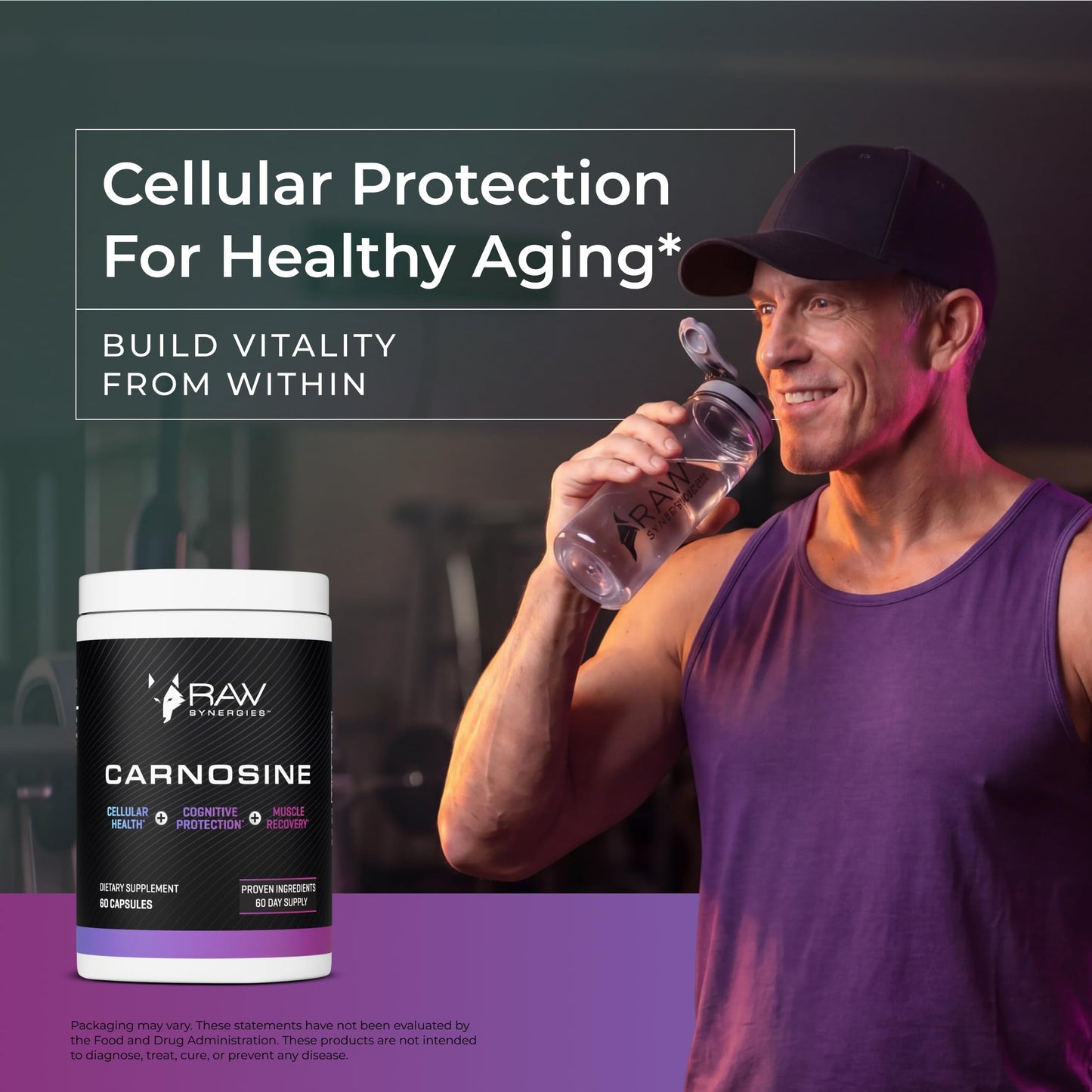 RAW Synergies Carnosine Capsules 60 Capsules