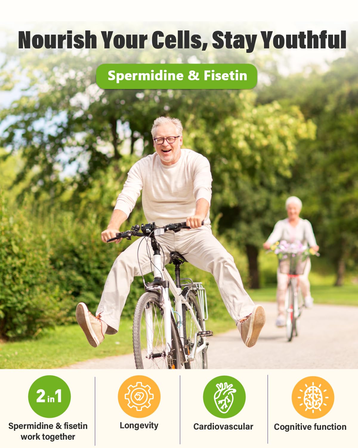 Anven Health Spermidine & Fisetin Supplement Capsules, 60 Capsules