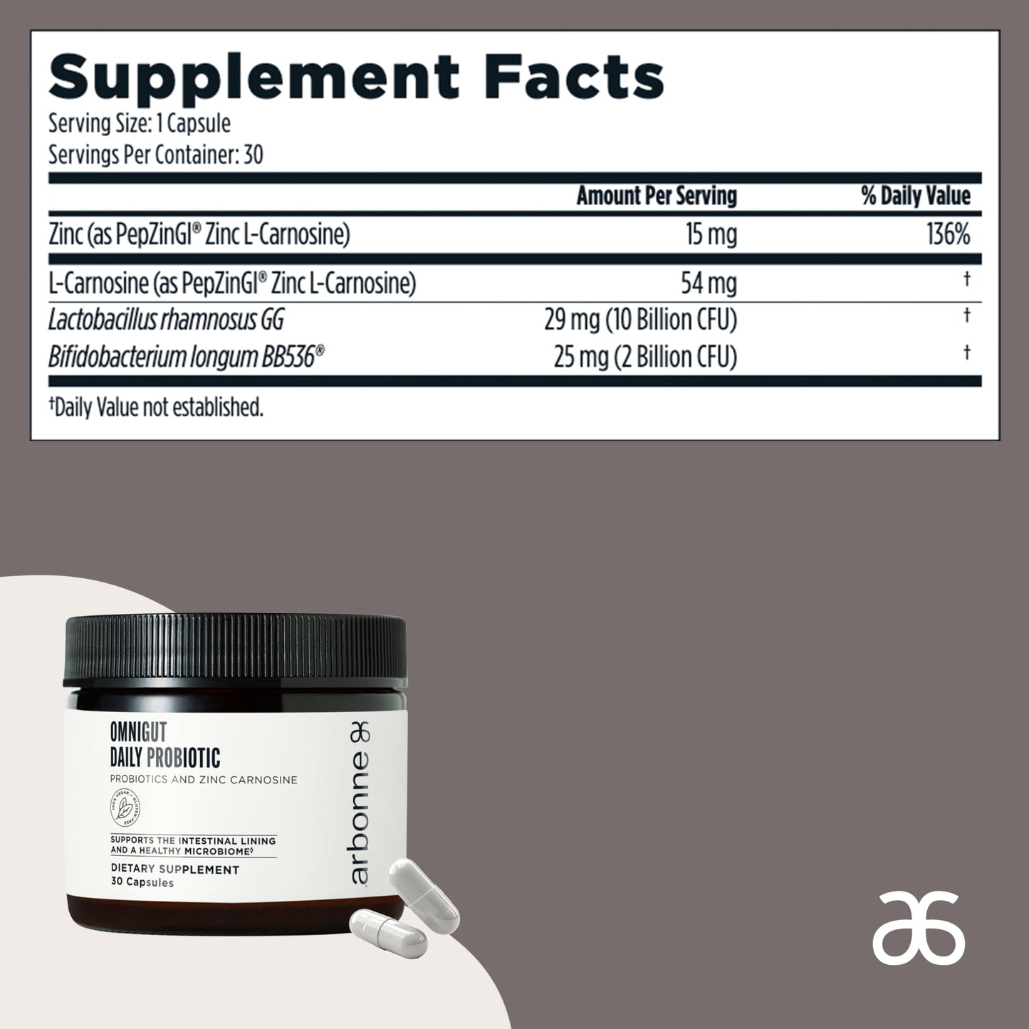 Arbonne OmniGut Daily Probiotic 30 Capsules