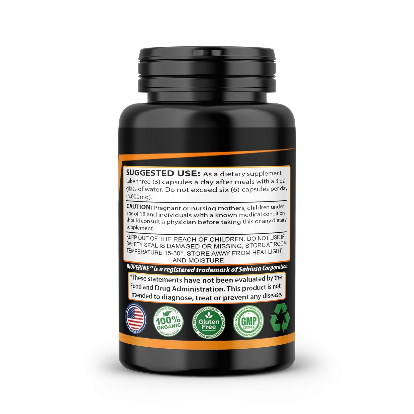 SMSHEALTHPRODUCTS.com Turmeric Curcumin with Black Pepper 1,525mg 90 Capsules