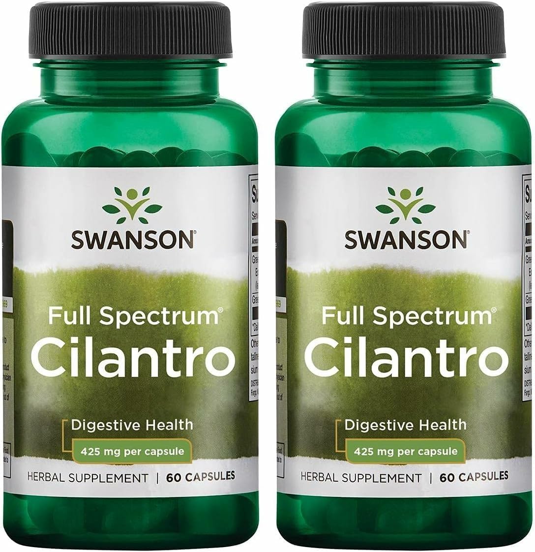Swanson Full Spectrum Cilantro (Coriander) Herbal Digestive and Antioxidant Supplement, 120 Capsules