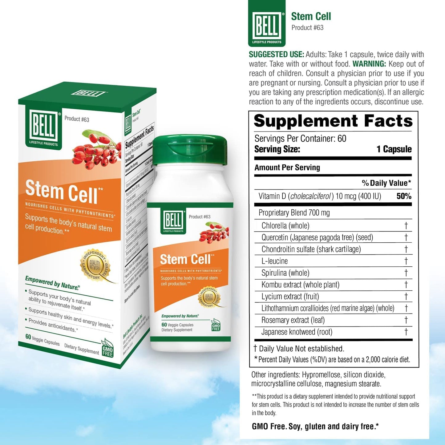 Bell Stem Cell Supplements Capsules 120 Count