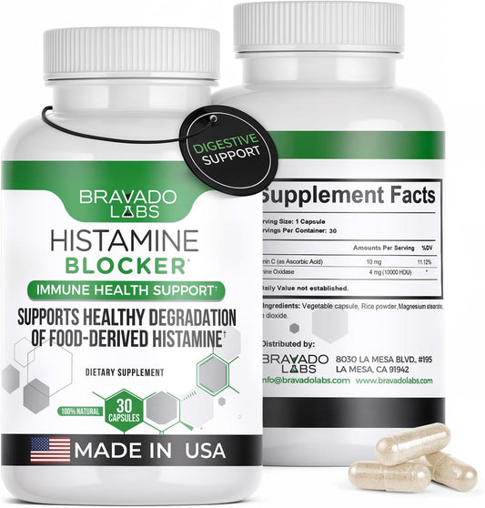 Bravado Labs DAO Enzyme Histamine Blocker Capsule 30 Count