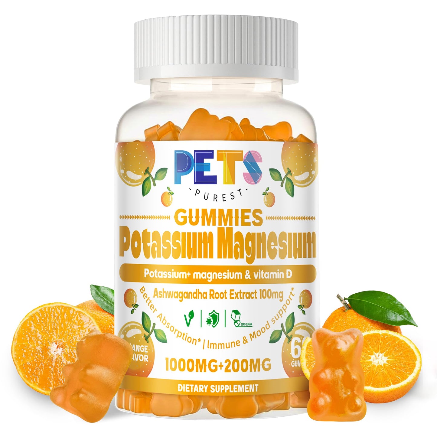 Pets Purest Potassium Magnesium Gummies 60 Count