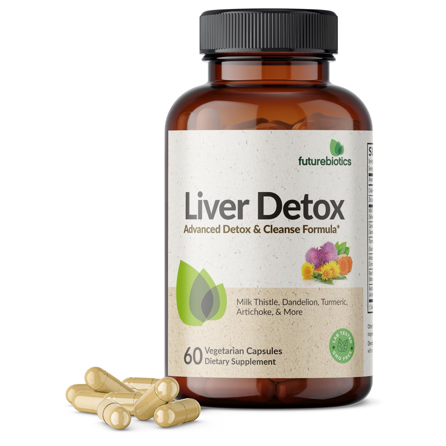 Futurebiotics Liver Detox Advanced Detox & Cleanse Formula Capsules, 60 Count