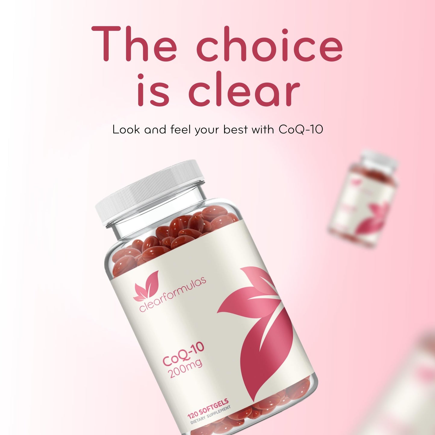 Clear Formulas CoQ10 200mg Capsule, 120 Capsules