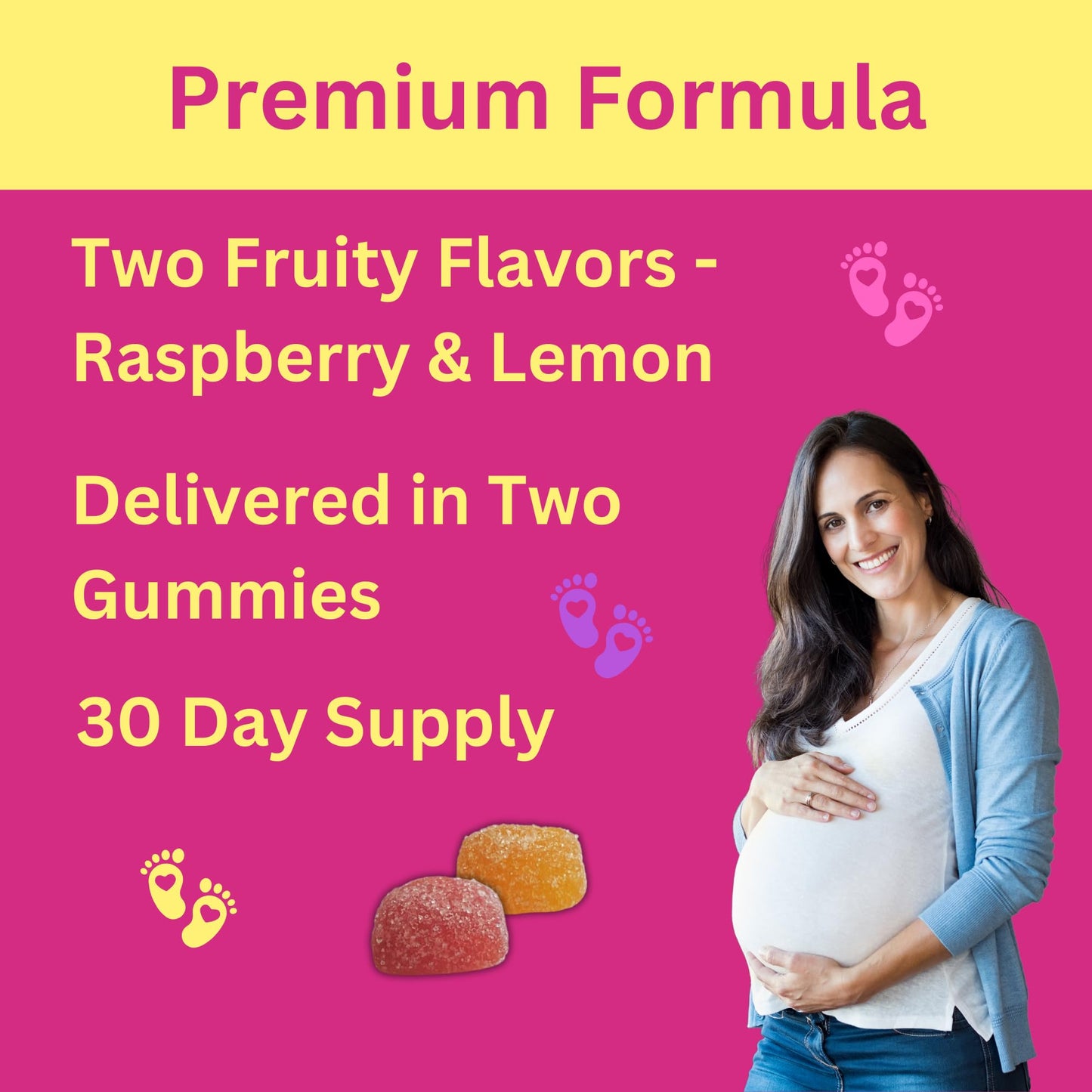 GREEN FIELD NUTRITIONS Halal Prenatal Gummies with DHA and Folic Acid - Essential Prenatal Pregnancy Multivitamin, 60 Count