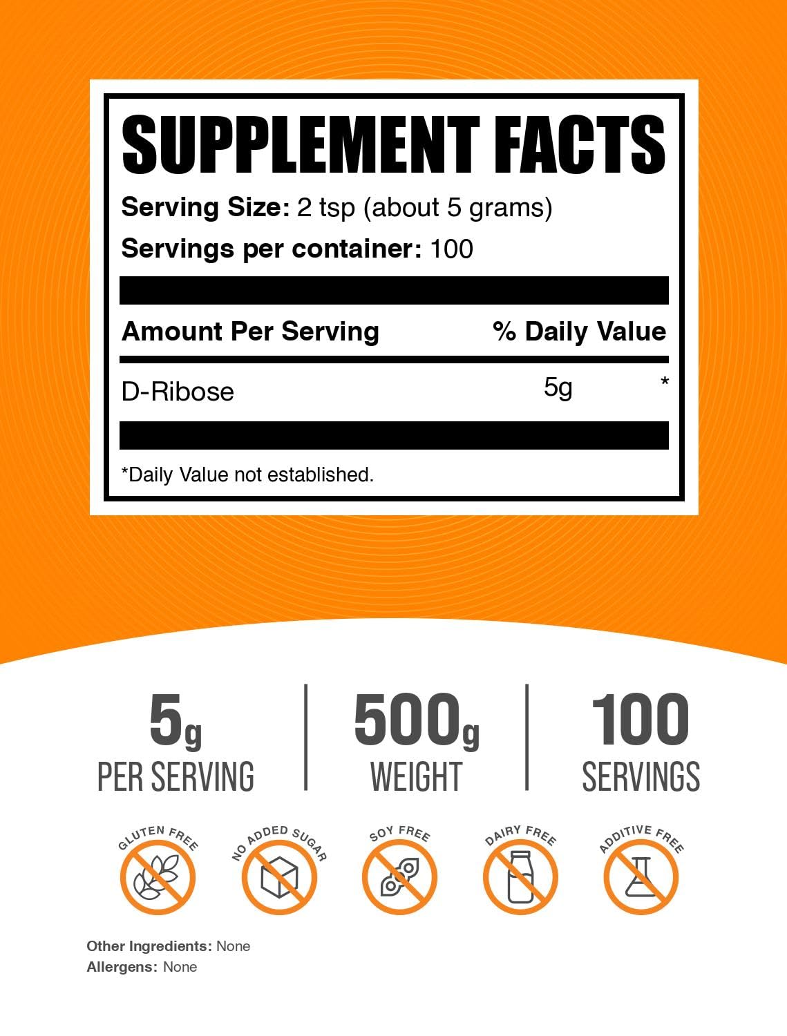 BulkSupplements D-Ribose Powder 17.64
